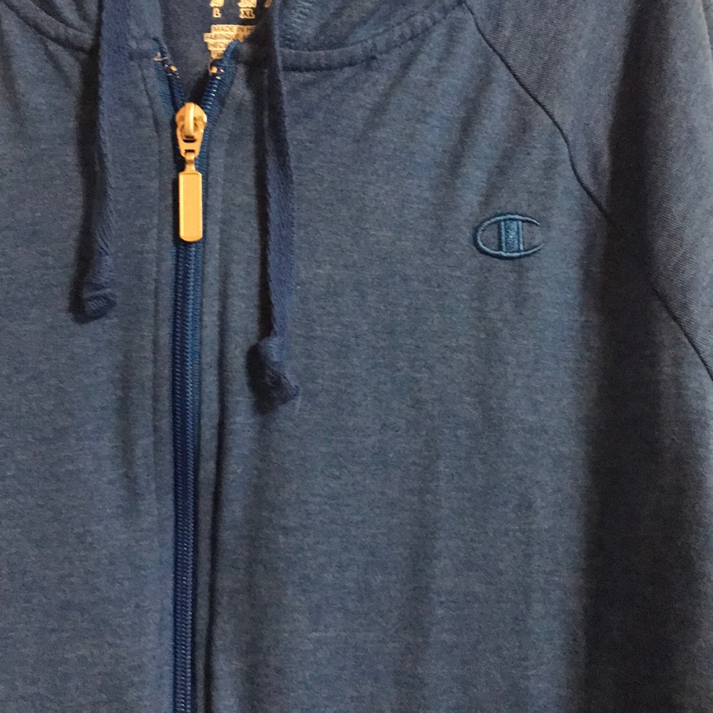 Champion Lightweight Hoodie Jacket Blue Boy’s L - Picture 2 of 4